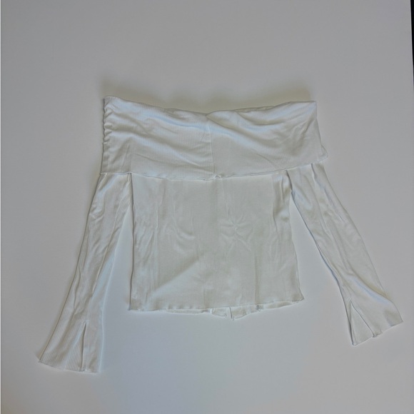 Off-Shoulder Princess Polly Ribbed Top - Picture 3 of 6